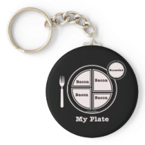 Bacon My Plate Key Chain