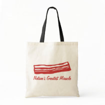 bacon nature's greatest miracle canvas bags