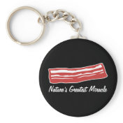 bacon nature's greatest miracle key chain