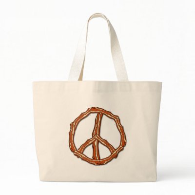 Bacon Peace Sign T-shirts, Hoodies, Gifts Tote Bags by greenbaby