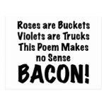 Bacon Poem Postcard Bacon Poem Postcard