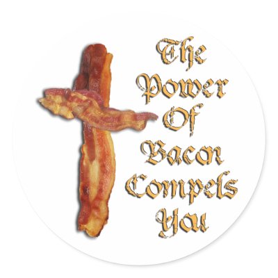 Bacon Power Round Stickers by Baconation