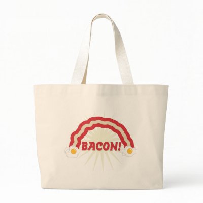 Bacon rainbow tote bag by gex14286