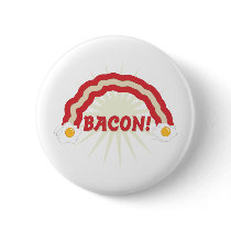 Bacon rainbow pinback buttons