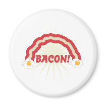Bacon rainbow refrigerator magnet