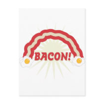 Bacon rainbow post card