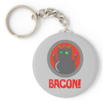 Bacon Robot Key Chain