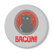Bacon Robot Refrigerator Magnets