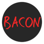 Bacon Round Stickers