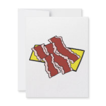 bacon strips personalized invitations
