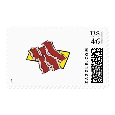 bacon strips postage stamps by doonidesigns