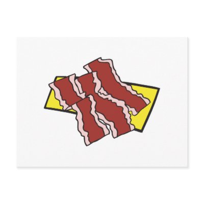 bacon strips postcard by doonidesigns