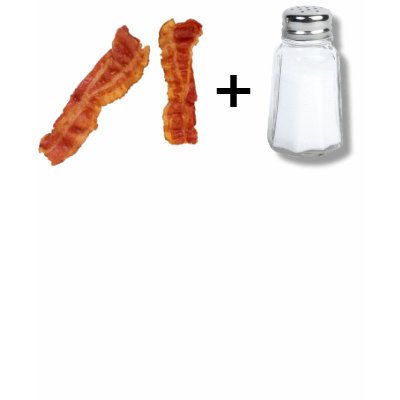 bacon strips, saltshaker, + tank top by baconsalt