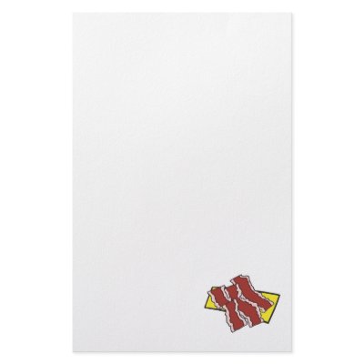 bacon strips personalized stationery by doonidesigns