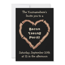 Bacon tasting party custom announcement