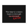 Bacon Way to a Man's Heart Postcard