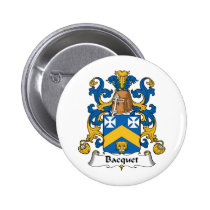 Bacquet Family Crest Button