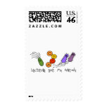 Bacteria are my friends postage stamps