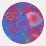 Bacteria Round Sticker