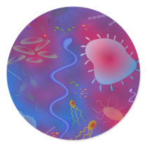 Bacteria Round Sticker