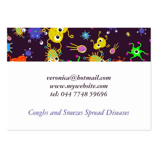 Bacteria Wallpaper Business Card (back side)