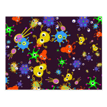 Bacteria Wallpaper Postcard