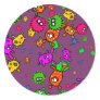Bacteria Wallpaper Round Sticker
