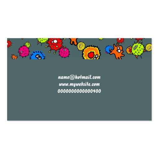 Bacteria Wallpaper, Your Name Here Business Card (back side)