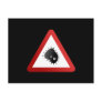 Bacteria Warning Sign Post Card