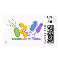 Bacterial Friends Postage Stamps