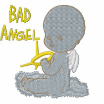 Bad Angel Baby Angel - With Text embroidered shirts by silly_strings Bad Angel Baby Angel - With Text embroidered shirts