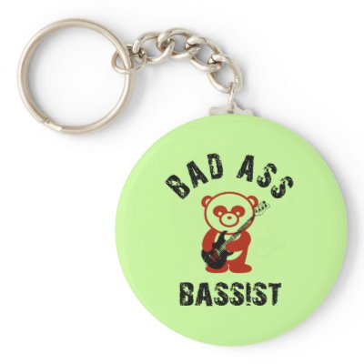 Bad Ass Bassist Key Chains by smallhandsdesigns