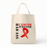 Bad Ass Blood Cancer Survivor Canvas Bags
