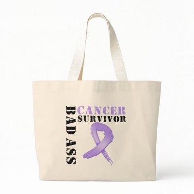 Bad Ass Cancer Survivor Tote Bags by cancerapparel