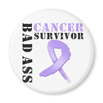 Bad Ass Cancer Survivor magnets by cancerapparel Bad Ass Cancer Survivor magnets