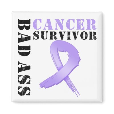 Bad Ass Cancer Survivor Fridge Magnets by cancerapparel
