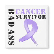 Bad Ass Cancer Survivor magnets by cancerapparel Bad Ass Cancer Survivor magnets