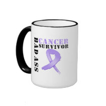 Bad Ass Cancer Survivor mugs by cancerapparel Bad Ass Cancer Survivor mugs