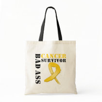 Bad Ass Childhood Cancer Survivor bags by cancerapparel Bad Ass Childhood Cancer Survivor bags