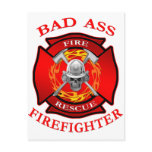 Bad Ass Firefighter Post Cards
