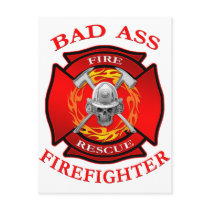 Bad Ass Firefighter Post Cards