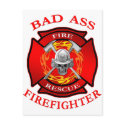 Bad Ass Firefighter postcards