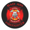 Bad Ass Firefighter stickers