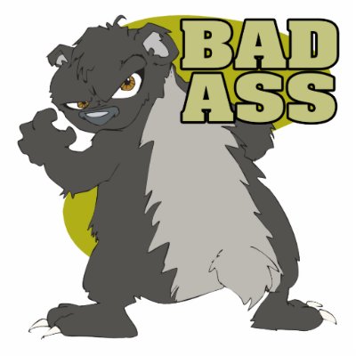 bad ass honey badger acrylic cut out by super_shop