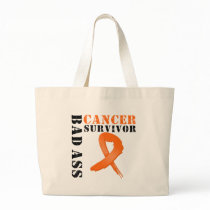 Bad Ass Kidney Cancer Survivor (Orange) bags by cancerapparel Bad Ass Kidney Cancer Survivor (Orange) bags