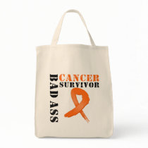 Bad Ass Kidney Cancer Survivor (Orange) bags by cancerapparel Bad Ass Kidney Cancer Survivor (Orange) bags