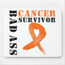 Bad Ass Leukemia Survivor mousepads by cancerapparel Bad Ass Leukemia Survivor mousepads