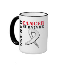 Bad Ass Lung Cancer Survivor mugs by cancerapparel Bad Ass Lung Cancer Survivor mugs