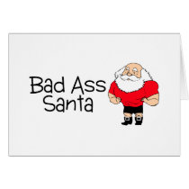 Bad Ass Santa Greeting Cards
