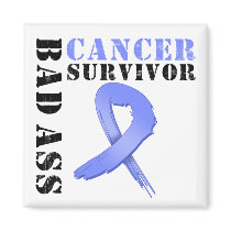 Bad Ass Stomach Cancer Survivor magnets by cancerapparel Bad Ass Stomach Cancer Survivor magnets